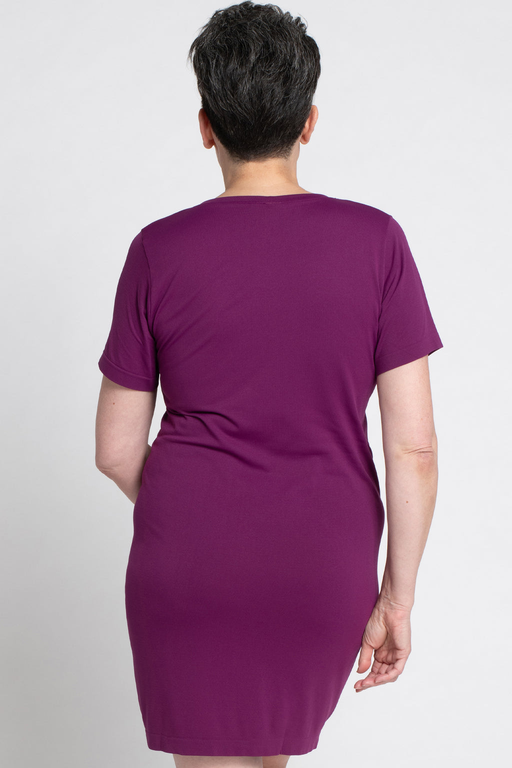 Plum Anti-Flush Short Sleeve Night Dress